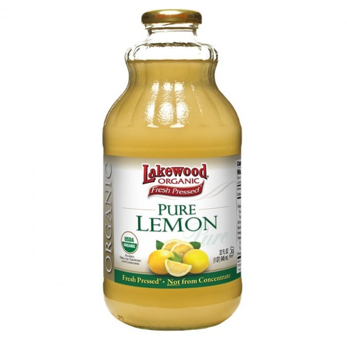 Lakewood Juice Pure Lemon Organic No Added Sugar 946ml